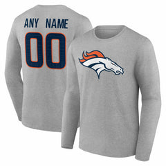 Denver Broncos Team Authentic Personalized Name & Number Long Sleeve T-Shirt | NFL US