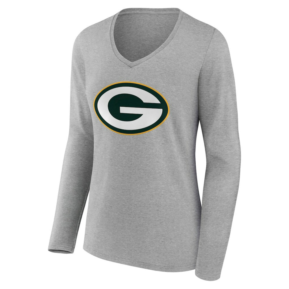 Green Bay Packers Women's Team Authentic Personalized Name & Number Long Sleeve V-Neck T-Shirt | NFL Online