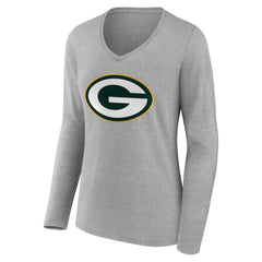 Green Bay Packers Women's Team Authentic Personalized Name & Number Long Sleeve V-Neck T-Shirt | NFL Online