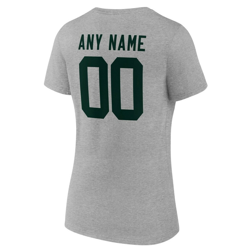 Green Bay Packers Women's Team Authentic Personalized Name & Number V-Neck T-Shirt | NFL New