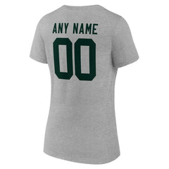 Green Bay Packers Women's Team Authentic Personalized Name & Number V-Neck T-Shirt | NFL New
