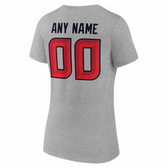 Houston Texans Women's Team Authentic Personalized Name & Number V-Neck T-Shirt | NFL New