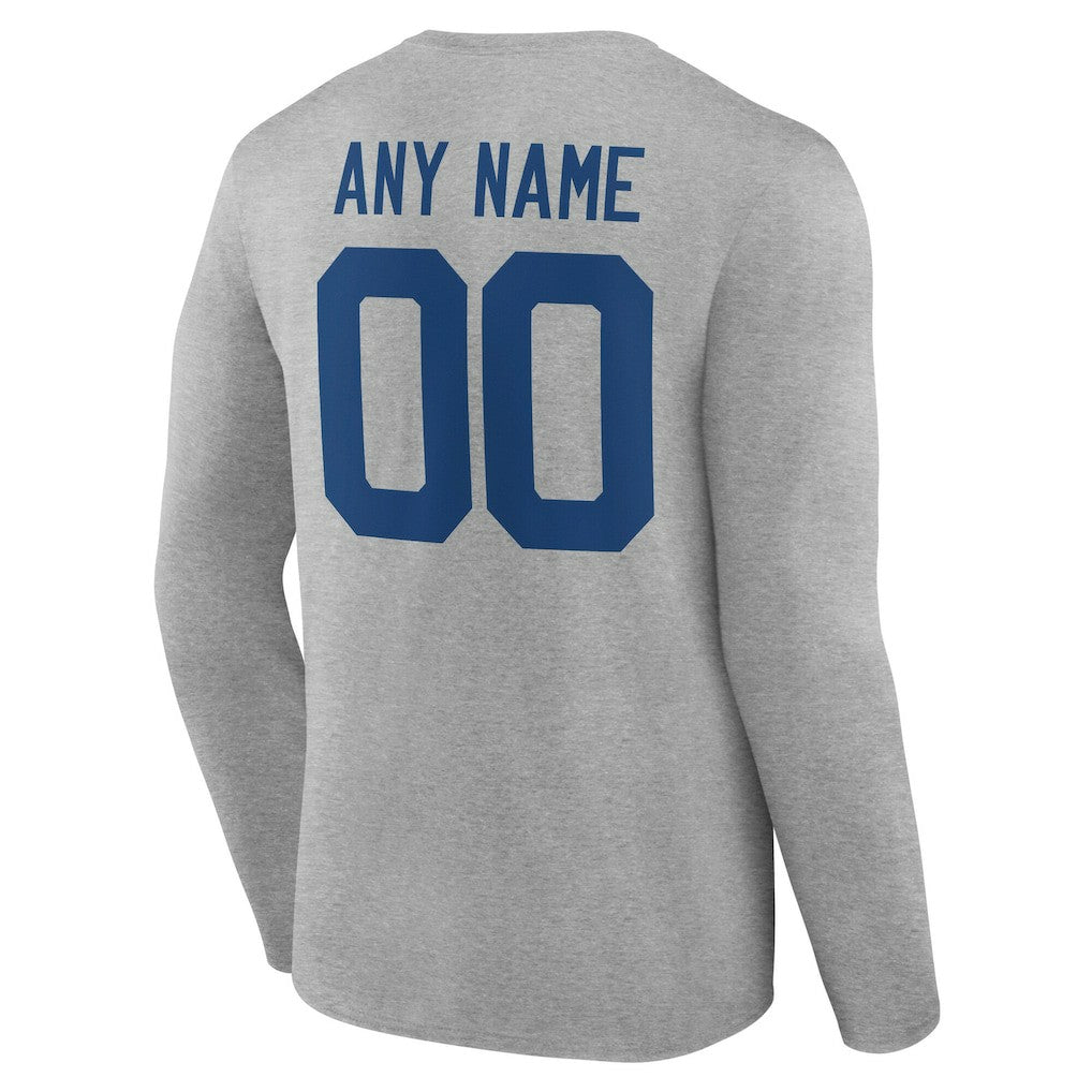 Indianapolis Colts Team Authentic Personalized Name & Number Long Sleeve T-Shirt | NFL Discount