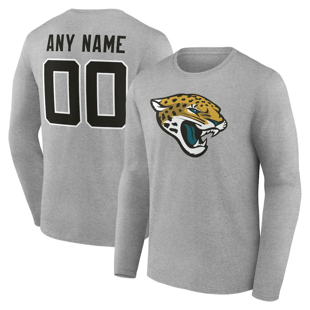 Jacksonville Jaguars Team Authentic Personalized Name & Number Long Sleeve T-Shirt | NFL New