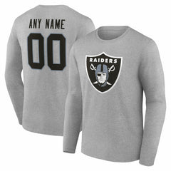 Las Vegas Raiders Team Authentic Personalized Name & Number Long Sleeve T-Shirt | NFL Discount