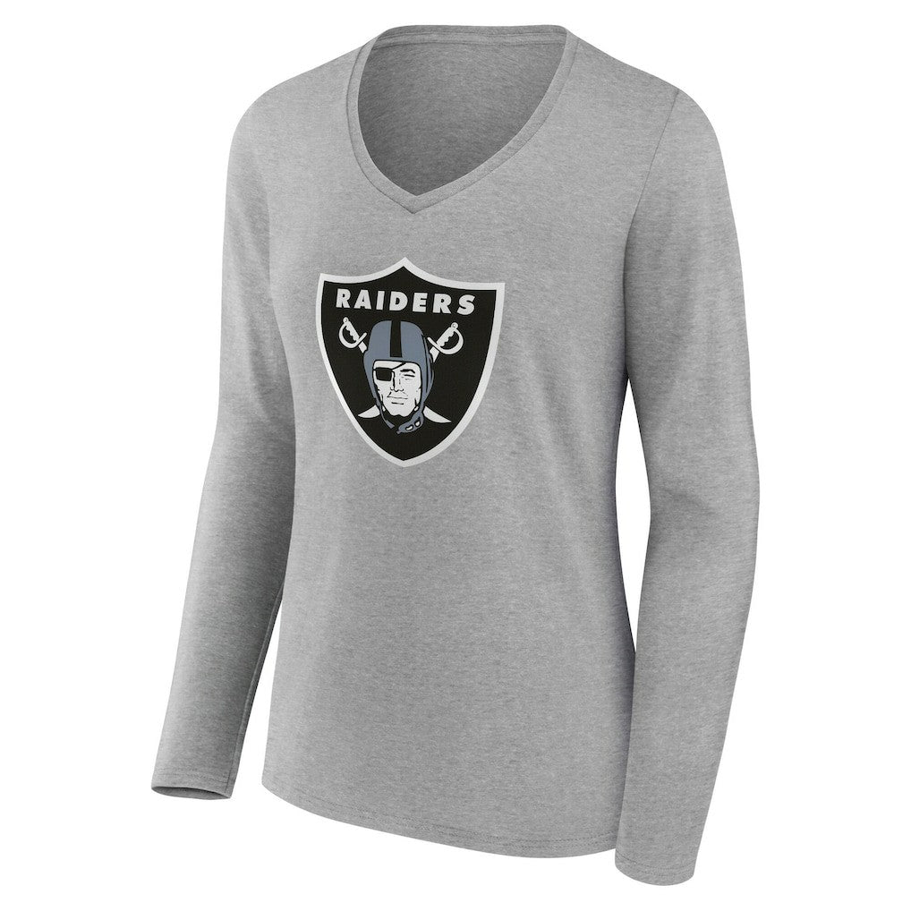 Las Vegas Raiders Women's Team Authentic Personalized Name & Number Long Sleeve V-Neck T-Shirt | NFL US