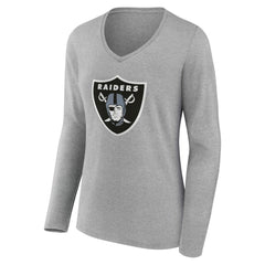 Las Vegas Raiders Women's Team Authentic Personalized Name & Number Long Sleeve V-Neck T-Shirt | NFL US