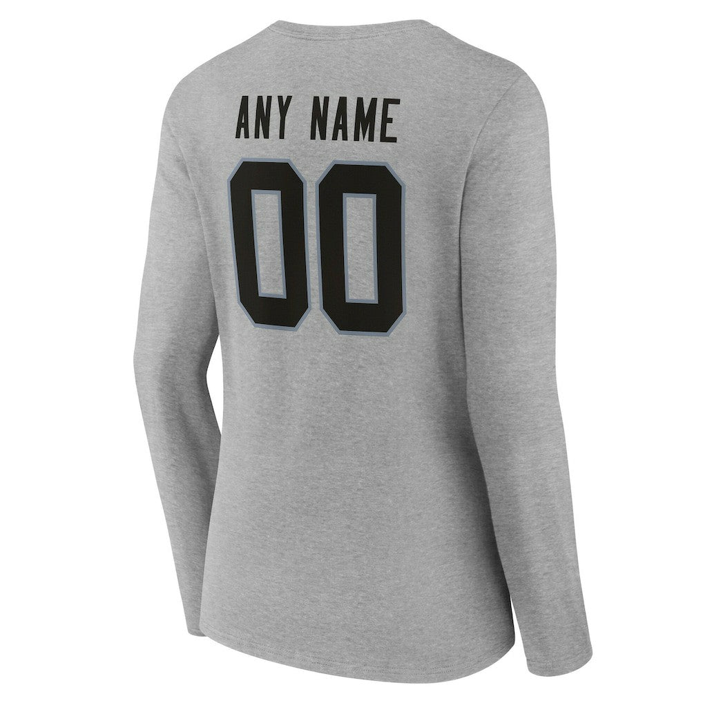Las Vegas Raiders Women's Team Authentic Personalized Name & Number Long Sleeve V-Neck T-Shirt | NFL US