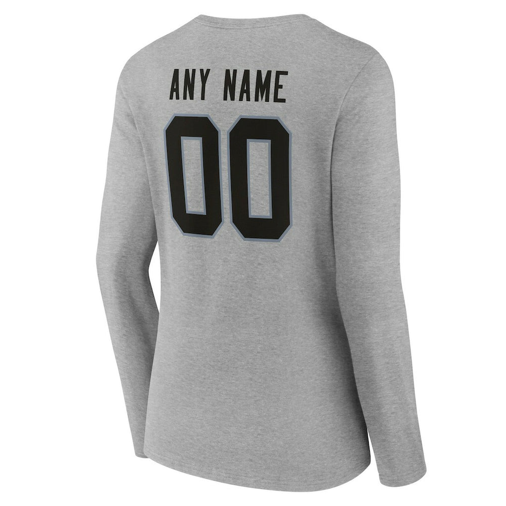 Las Vegas Raiders Women's Team Authentic Personalized Name & Number Long Sleeve V-Neck T-Shirt | NFL US