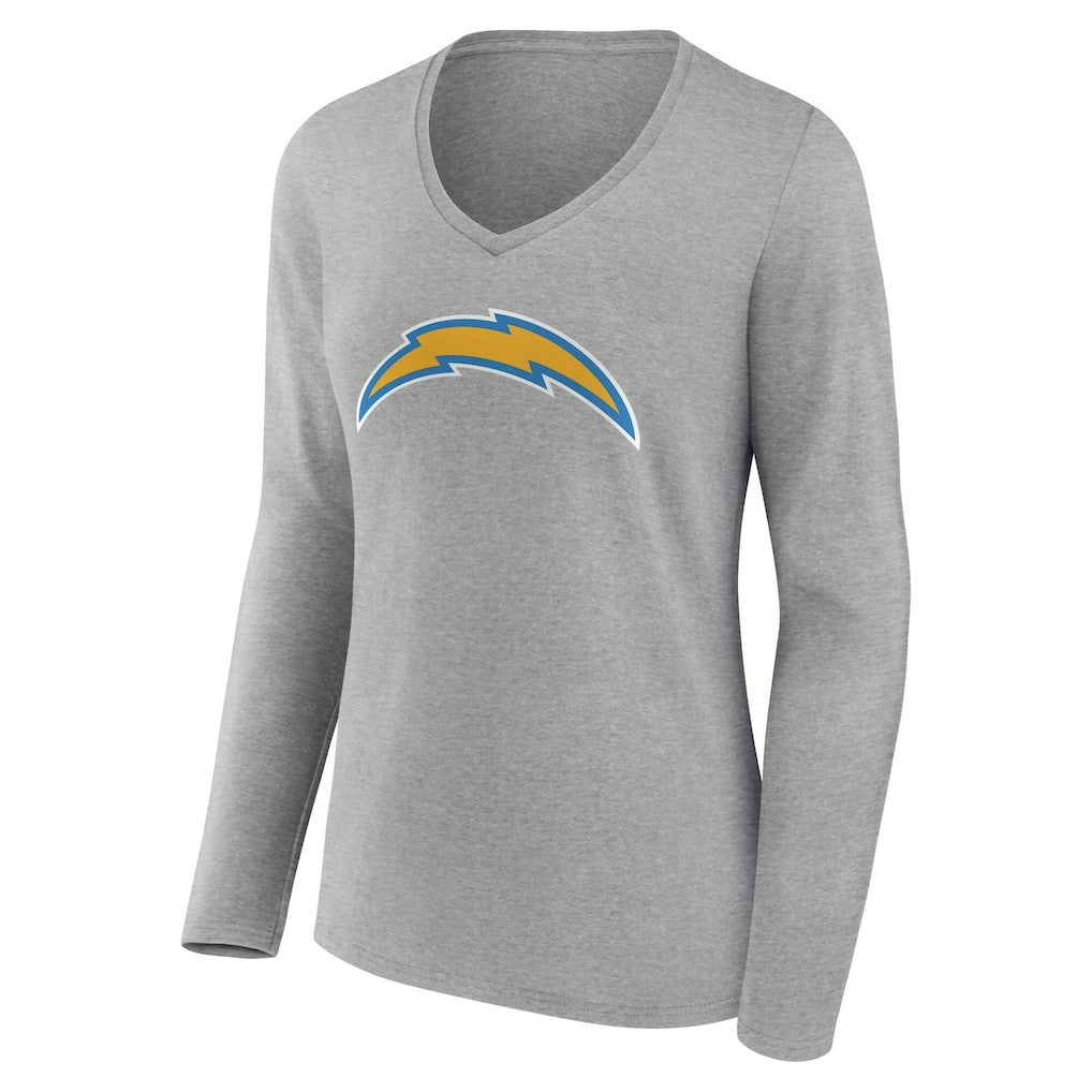 Los Angeles Chargers Women's Team Authentic Personalized Name & Number Long Sleeve V-Neck T-Shirt | NFL New