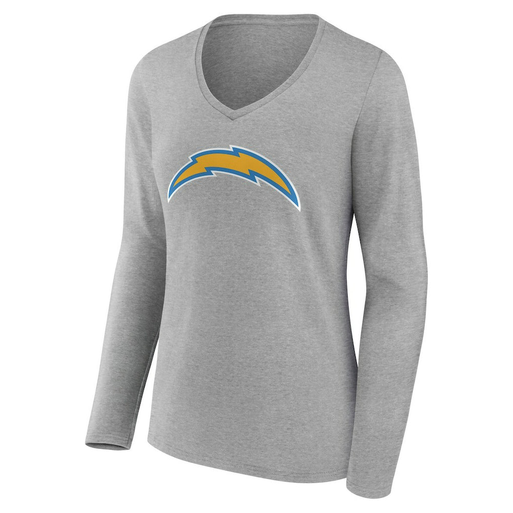 Los Angeles Chargers Women's Team Authentic Personalized Name & Number Long Sleeve V-Neck T-Shirt | NFL New