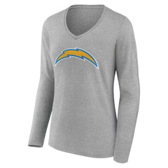 Los Angeles Chargers Women's Team Authentic Personalized Name & Number Long Sleeve V-Neck T-Shirt | NFL New