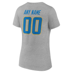 Los Angeles Chargers Women's Team Authentic Personalized Name & Number V-Neck T-Shirt | NFL Hot