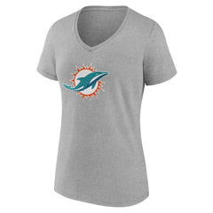 Miami Dolphins Women's Team Authentic Personalized Name & Number V-Neck T-Shirt | NFL Outlet