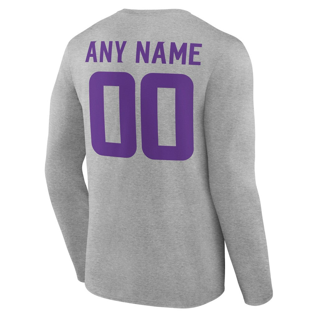 Minnesota Vikings Team Authentic Personalized Name & Number Long Sleeve T-Shirt | NFL Online