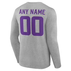 Minnesota Vikings Team Authentic Personalized Name & Number Long Sleeve T-Shirt | NFL Online