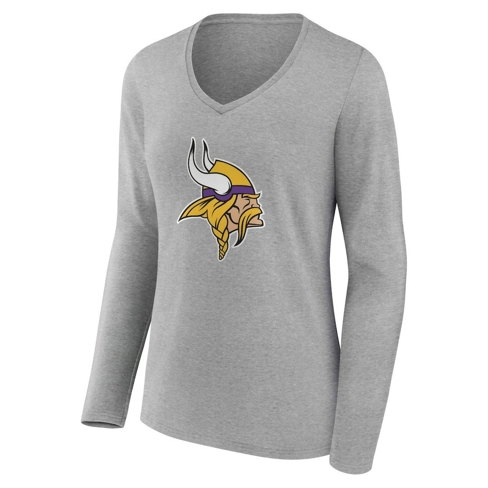 Minnesota Vikings Women's Team Authentic Personalized Name & Number Long Sleeve V-Neck T-Shirt | NFL Outlet