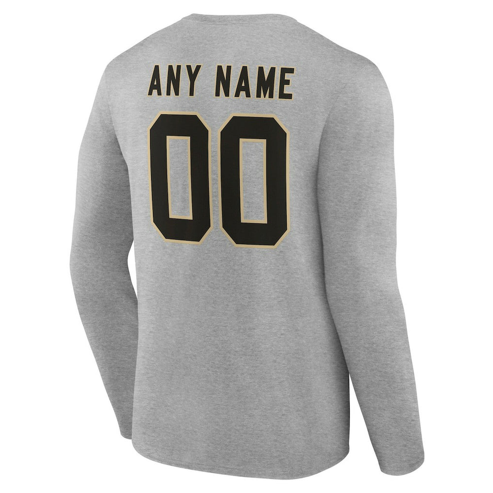 New Orleans Saints Team Authentic Personalized Name & Number Long Sleeve T-Shirt | NFL Outlet