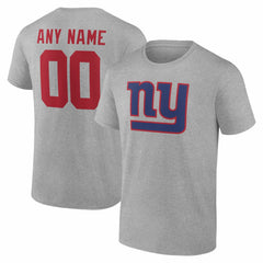 New York Giants Team Authentic Personalized Name & Number T-Shirt | NFL Discount