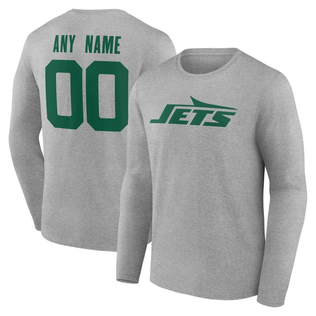 New York Jets Team Authentic Personalized Name & Number Long Sleeve T-Shirt | NFL US