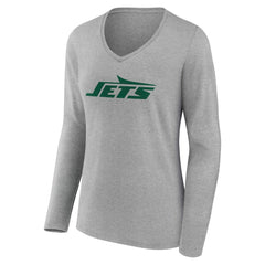 New York Jets Women's Team Authentic Personalized Name & Number Long Sleeve V-Neck T-Shirt | NFL Online