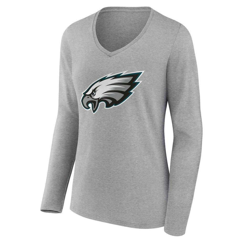 Philadelphia Eagles Women's Team Authentic Personalized Name & Number Long Sleeve V-Neck T-Shirt | NFL Outlet