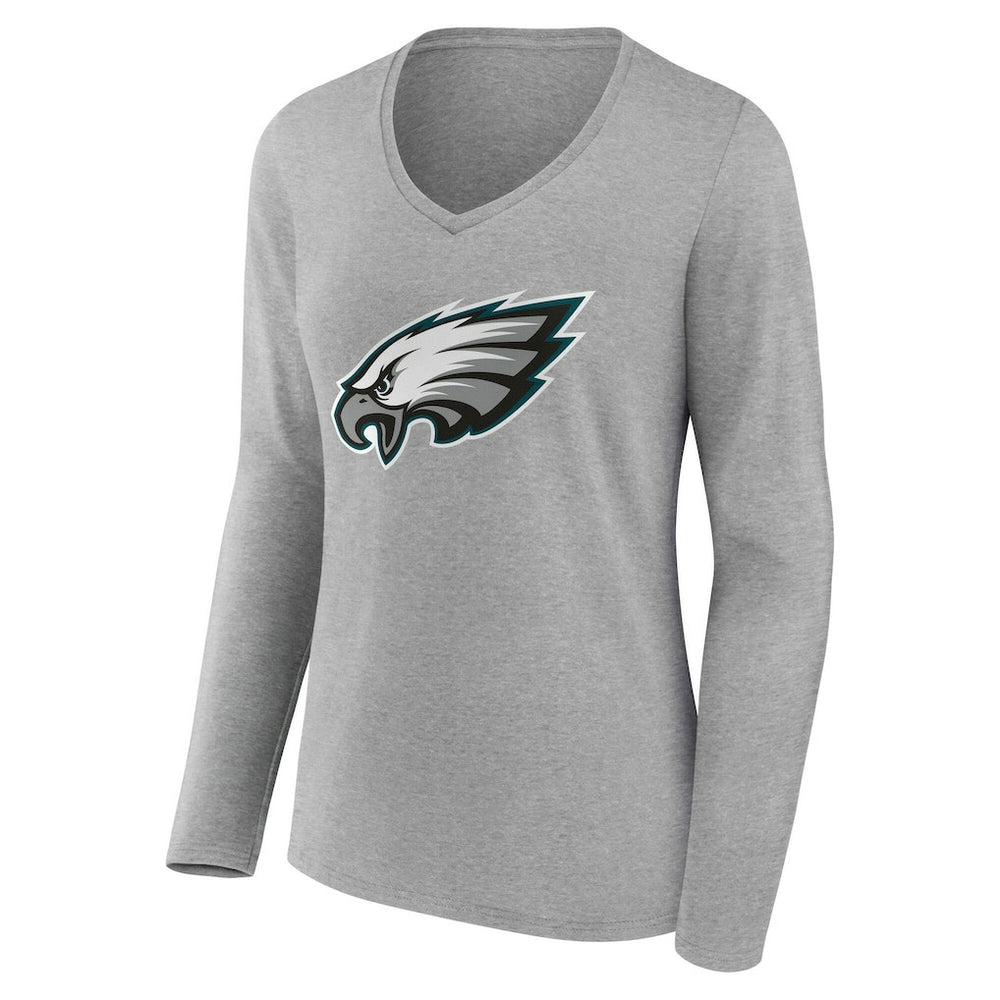 Philadelphia Eagles Women's Team Authentic Personalized Name & Number Long Sleeve V-Neck T-Shirt | NFL Outlet