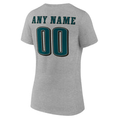 Philadelphia Eagles Women's Team Authentic Personalized Name & Number V-Neck T-Shirt | NFL Sale