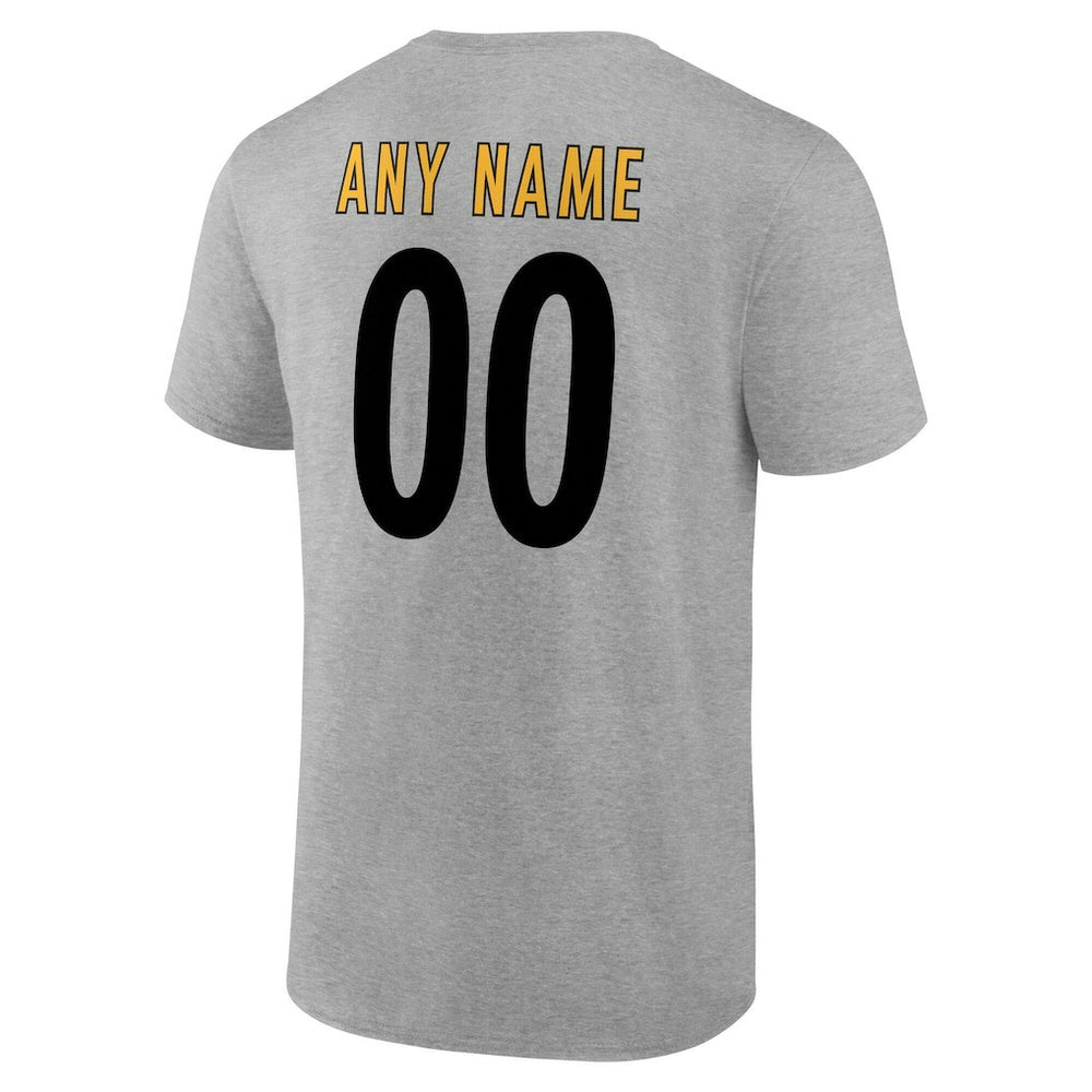 Pittsburgh Steelers Team Authentic Personalized Name & Number T-Shirt | NFL Sale