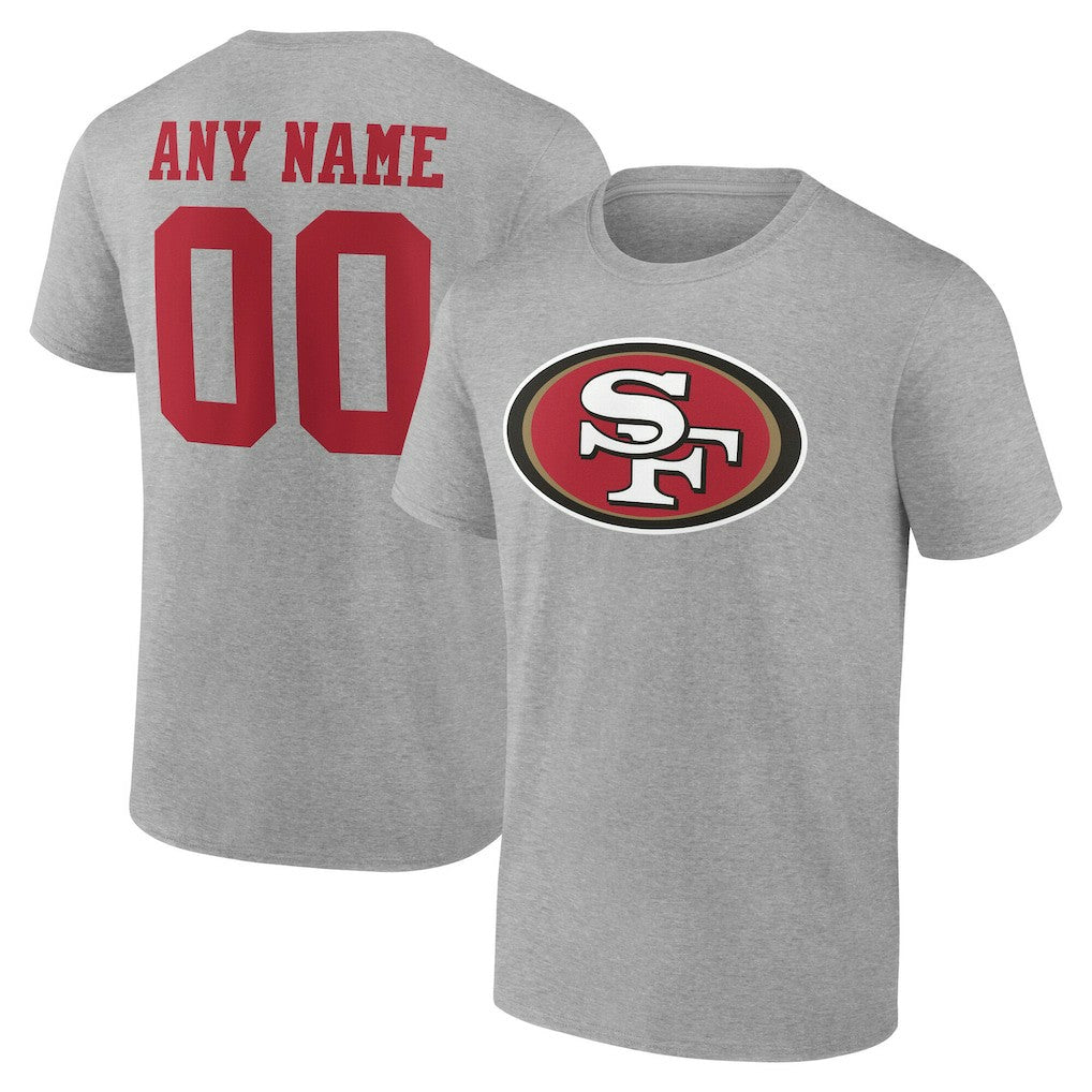 San Francisco 49ers Team Authentic Personalized Name & Number T-Shirt | NFL Discount