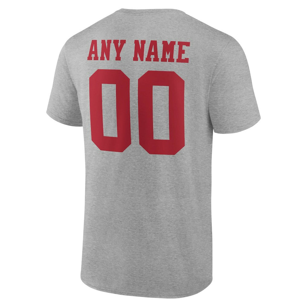 San Francisco 49ers Team Authentic Personalized Name & Number T-Shirt | NFL Discount