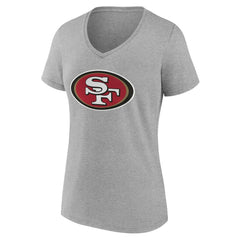 San Francisco 49ers Women's Team Authentic Personalized Name & Number V-Neck T-Shirt | NFL Sale