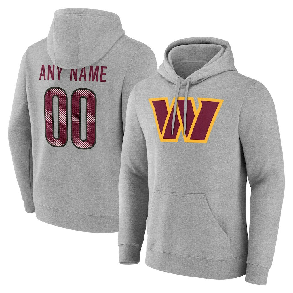 Washington Commanders Team Authentic Personalized Name & Number Hoodie | NFL New