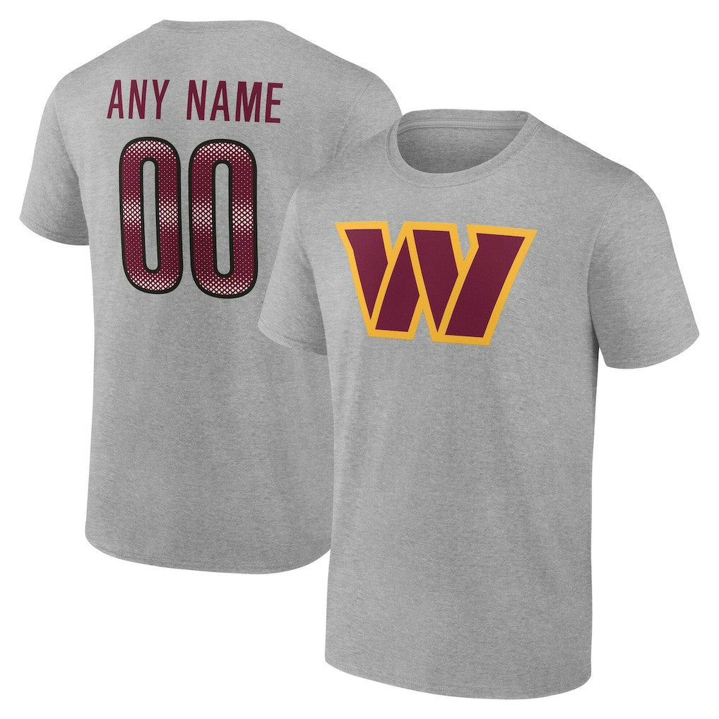 Washington Commanders Team Authentic Personalized Name & Number T-Shirt | NFL US