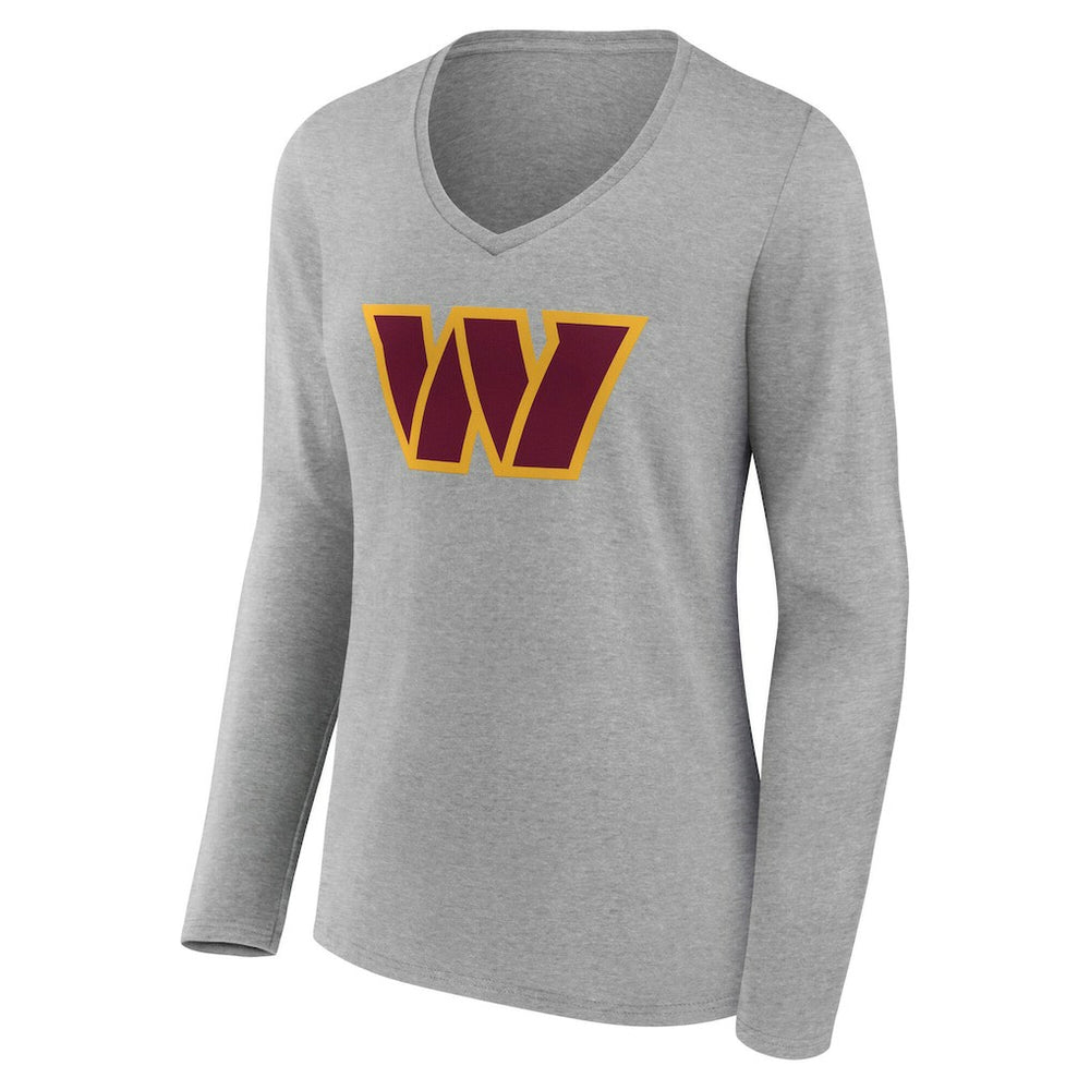 Washington Commanders Women's Team Authentic Personalized Name & Number Long Sleeve V-Neck T-Shirt | NFL US