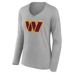 Washington Commanders Women's Team Authentic Personalized Name & Number Long Sleeve V-Neck T-Shirt | NFL US