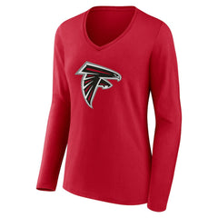 Atlanta Falcons Women's Team Authentic Personalized Name & Number Long Sleeve V-Neck T-Shirt | NFL On sale
