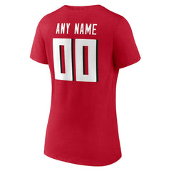 Atlanta Falcons Women's Team Authentic Personalized Name & Number V-Neck T-Shirt | NFL Hot