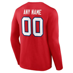 Buffalo Bills Team Authentic Personalized Name & Number Long Sleeve T-Shirt | NFL New