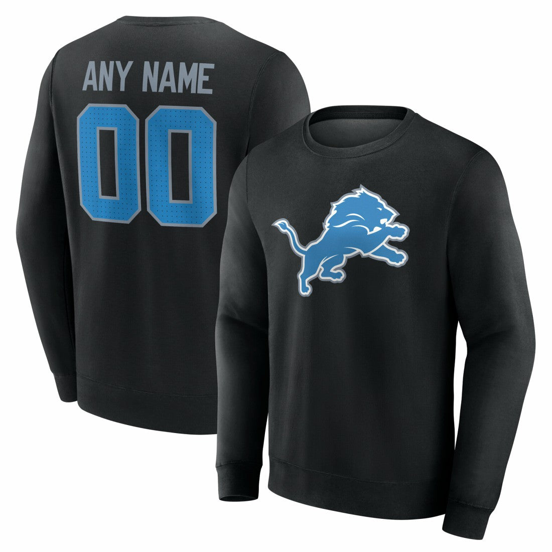 Detroit Lions Team Authentic Personalized Name & Number Sweatshirt | NFL On sale
