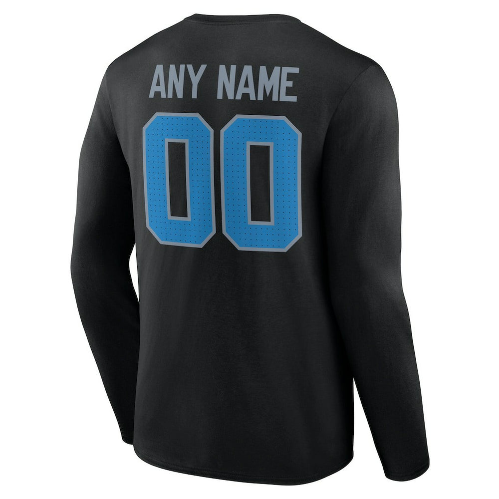 Detroit Lions Team Authentic Personalized Name & Number Long Sleeve T-Shirt | NFL Hot