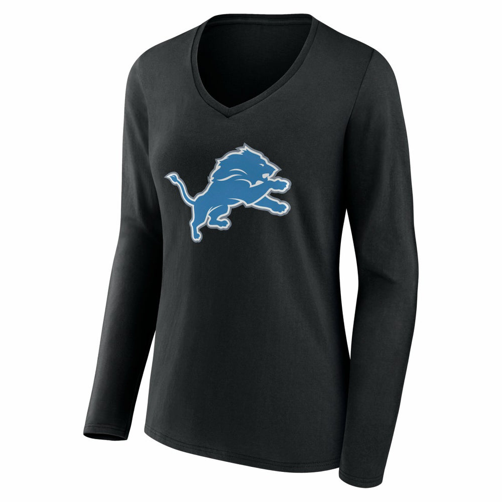 Detroit Lions Women's Team Authentic Personalized Name & Number Long Sleeve V-Neck T-Shirt | NFL Hot