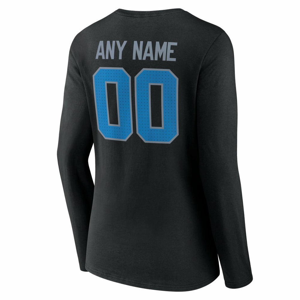 Detroit Lions Women's Team Authentic Personalized Name & Number Long Sleeve V-Neck T-Shirt | NFL Hot