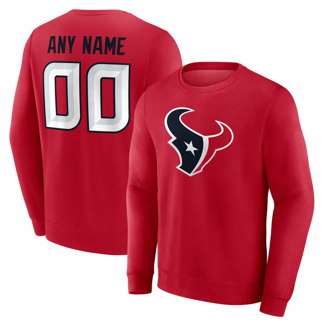 Houston Texans Team Authentic Personalized Name & Number Sweatshirt | NFL Online