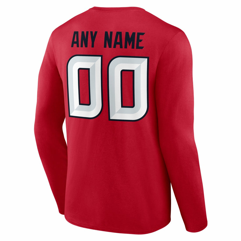Houston Texans Team Authentic Personalized Name & Number Long Sleeve T-Shirt | NFL Sale