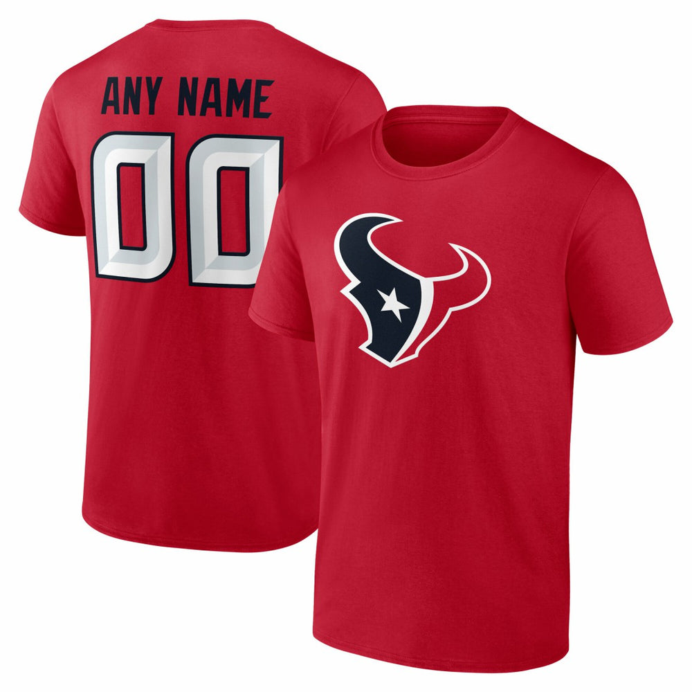 Houston Texans Team Authentic Personalized Name & Number T-Shirt | NFL Outlet