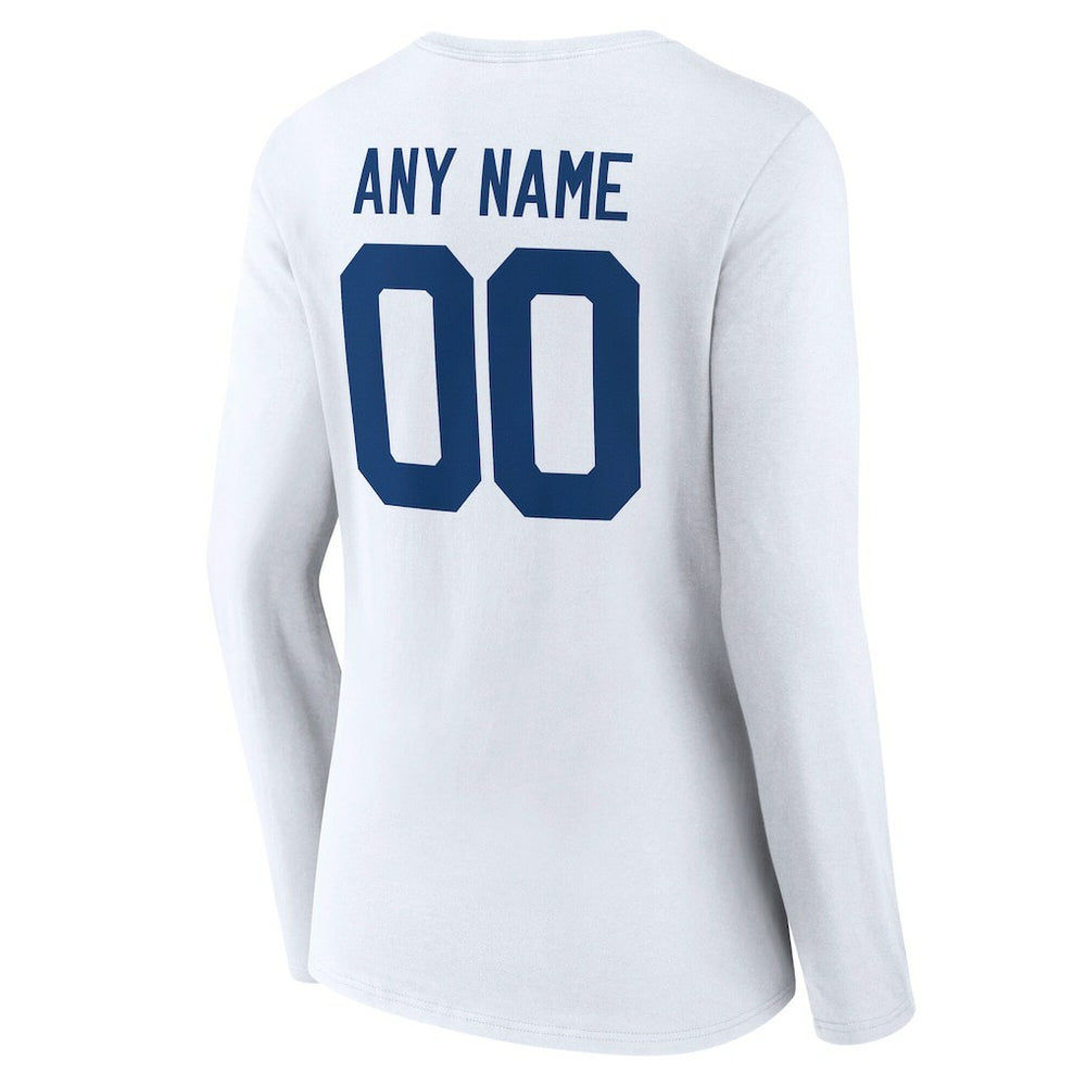 Indianapolis Colts Women's Team Authentic Personalized Name & Number Long Sleeve V-Neck T-Shirt | NFL Sale