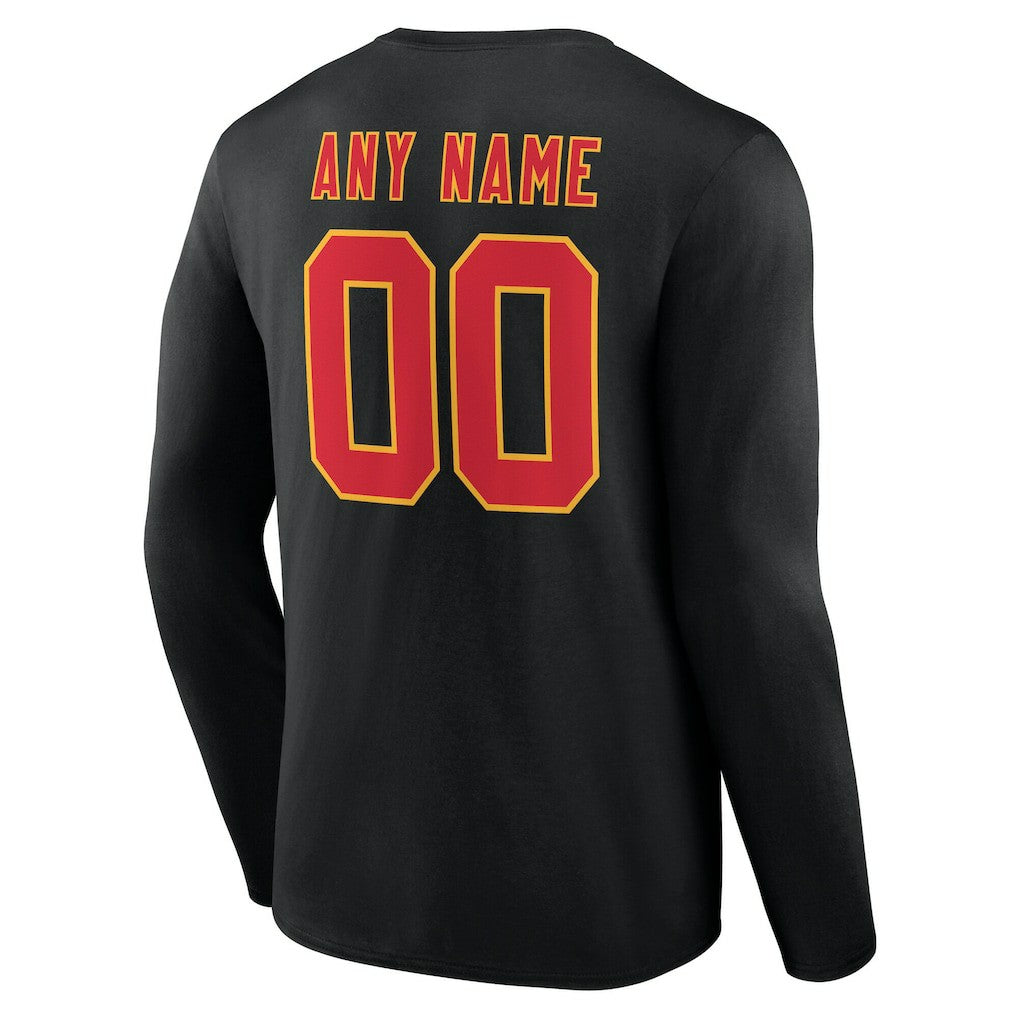 Kansas City Chiefs Team Authentic Personalized Name & Number Long Sleeve T-Shirt | NFL New