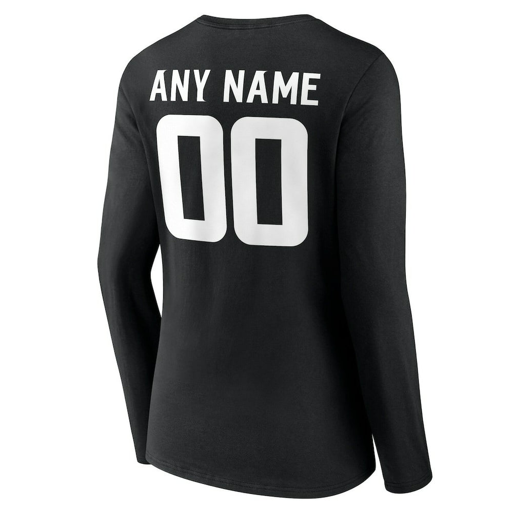 Minnesota Vikings Women's Team Authentic Personalized Name & Number Long Sleeve V-Neck T-Shirt | NFL US