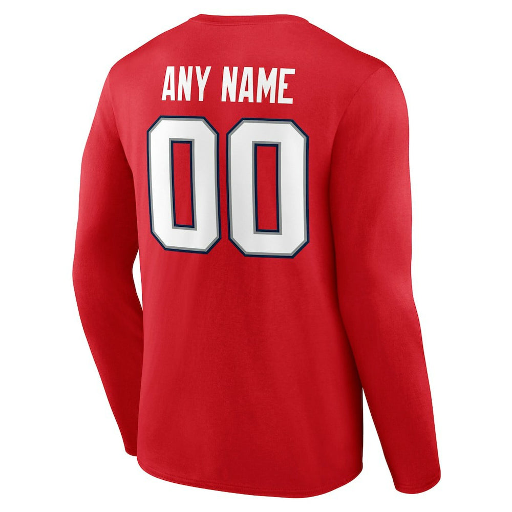 New England Patriots Team Authentic Personalized Name & Number Long Sleeve T-Shirt | NFL New